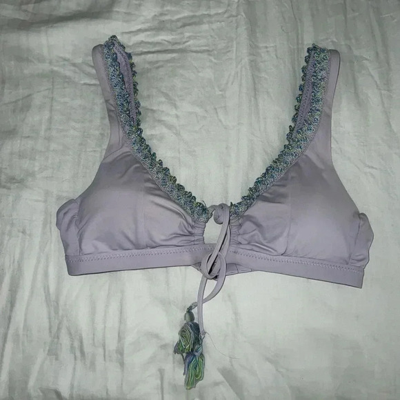 Becca by Rebecca Virtue Womens Mardi Gras Classic Bikini Top Size Small - Picture 1 of 5